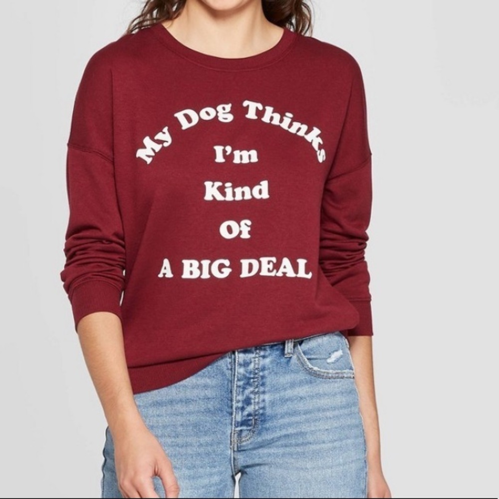MY DOG THINKS I'M KIND OF A BIG DEAL SWEATSHIRT